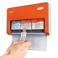 ACTIOMEDIC EasyAid Pflasterspender Standard 2 inklusiv 75 PflasterStrips Mit KanbanSystem und Montagematerial, Orange, 1 stück (Verpackung des Produkts kann variieren)