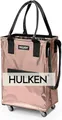 HULKEN - (Klein, Roségold) Wiederverwendbare Einkaufstasche auf Rädern. Der Einkaufswagen trägt bis zu 15 kg, hat robuste Griffe, einen Reißverschluss und ist flach, leicht und zusammenklappbar.
