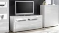 Möbel Akut Lowboard TV-Board Carat Lowboard Unterschrank in weiß Hochglanz 150 cm