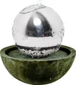 Köhko 30 cm Kugelbrunnen 21008 aus Edelstahl mit LED-Beleuchtung und Harzbecken