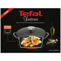 Tefal Trattoria Schmortopf mit Gussdeckel, 24 cm, Aluguss, E21846 - Schwarz
