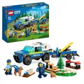 LEGO 60369 City Mobiles Polizeihunde-Training, Polizeiauto-Spielzeug mit Anhänger, Hunde- und Welpenfiguren, Tier-Set für Kinder ab 5 Jahren