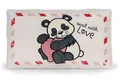 Nici-62617-Kissen Love Panda 43x25cm GREEN