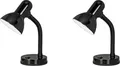 EGLO Schreibtischleuchte 9228 BASIC | Schreibtischlampe flexibel | E27 Fassung | Metall-Kunststoff | schwarz