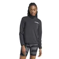 adidas Women's Terrex Multi Climawarm Half Zip Tech Fleece Jacket, Black, XS