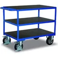 Schwerlast-Tischwagen, 3 Ladeflächen LxB 1995x800 mm, Außenmaße LxBxH 2190x800x925 mm, Traglast 1000 kg
