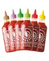 FLYING GOOSE Sriracha scharfe Chilisaucen Mischkarton in 6 Geschmacksrichtungen, Würzsaucen aus Thailand zum Würzen, Dippen und Verfeinern, 6 x 455ml Multipackung