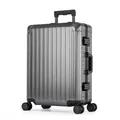 Travelhouse Tokyo 100% Aluminium Reisekoffer Graphit M-66cm Hartschalenkoffer 2X TSA Zahlenschloss 4 Doppelräder 360° Rollen Vol. 72L