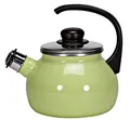 Karl Krüger Flötenkessel 2 Liter Serie JUIST aus Stahlemaille / Pfeifkessel /...