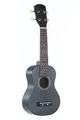 GEWA Sopran Ukulele Almeria – mattschwarz – Linde-Korpus – Mattlack – 350 mm Mensur – Pakkaholz-Griffbrett – offene Mechaniken