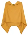 dy_mode Strickponcho Damen Poncho in Unifarben Weiches Strickponcho Cape Herbst Umhang in Unifarbe, Vorne Kurz - Seitlich Lang Schnitt