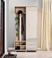 Garderobe "Trend" kompakt beige creme Schiebetür Spiegel Garderobenschrank Flur