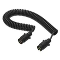 AUPROTEC Anhänger Verlängerungskabel 12V 3,5m – 7-polig – Kunststoffstecker – Spiralkabel für für LKW, PKW, NFZ, Anhänger, Trailer, Auflieger