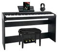 Steinmayer Stagepiano P-60 Stagepiano 88 Tasten (Home-Set, inkl. Unterbau, Kopfhörer, Pianobank, & Schule), Klavier, Hammermechanik, 128-fach polyphon, Aufnahmefunktion