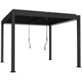 Outsunny Pergola, Dunkelgrau, Metall, 74 W, 300x250x300 cm, Sonnen- & Sichtschutz, Pavillons & Pergolas, Pergolas