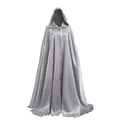 GRACEART Damen Cape Umhang Mit Kapuze Mittelalter Mantel Lang Halloween kostüm Für Hochzeit Braut Abendkleid Brautkleid