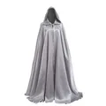 Damen Cape Umhang Mit Kapuze Mittelalter Mantel Lang Halloween kostüm Für Hoc...
