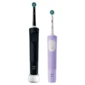 ORAL-B Vitality Pro Duopack Elektrische Zahnbürste Schwarz/Lila, Reinigungstechn