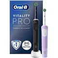 Oral-B Vitality Pro 🪥 Elektrische Zahnbürste Doppelpack Schwarz/Lila