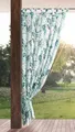Eurofirany Garden Outdoorvorhäng mit Schlaufenschal- 1 STK. Abnehmbaren Schlaufen, Sonnenschutz Sichtschutz Winddicht Wasserdicht Vorhäng für Pavillon Terrasse Pergola, 155x260 cm, Grüner Aufdruck