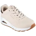 Skechers UNO GOLDEN AIR Sneaker Freizeitschuh, Halbschuh, Schnürschuh mit Metallic-Einsatz beige 41 EU