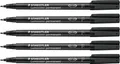 STAEDTLER Folienstift Lumocolor permanent wasserfest 5 schwarz Universalstifte