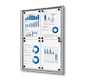 Showdown Displays Hängevitrine Economy SCXS - 4x DIN A4 - Aluminium - Silber (1-St)