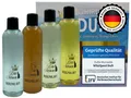 Dufte Momente Badezusatz Whirlpool Duft-Set 4x250ml: Eukalyptus, Kokos-Vanille, u.a., 4-tlg., Mit ätherischen Ölen, vegan, tierversuchsfrei