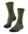 FALKE Herren Wandersocken TK2 Explore M So Wolle Funktionsmaterial antiblasen dick 1 Paar, Grün Olive 7830-O, 46-48