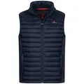 Höhenhorn Steppweste Dolden Herren Weste Hybridjacke für Männer Steppjacke Sportjacke Steppwesten Softshell Kombination blau L