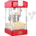 VEVOR Popcornmaschine, 300 W Popcornmaschine, 2,5 oz Kessel macht 4 QT pro Ladung, Tisch-Popcornmaschine mit PP-Tür, inkl. 2 Schaufeln und Tablett