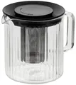 RESTO Kitchenware Teekanne Ain, hitzebeständige Glaskanne im 3D Design, Höhe ca. 13 cm, 1 l, (4-St), mit herausnehmbarem Filtersieb aus Edelstahl, im Geschenkkarton