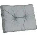 Rückenkissen, Grau, Textil, Füllung: Schaumstoff, 60x43x8 cm, Oeko-Tex® Standard 100, Wohntextilien, Kissen, Dekokissen