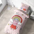 Bettwäsche Peppa Pig, Peppa Wutz, Smile 135x200 + 80x80 cm