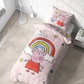 Peppa Pig Wutz Bettwäsche für Kinder 2 tlg. 80x80 + 135x200 cm 100% Mikrofaser