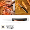 Fiskars Schälmesser Functional Form Gerade Klinge 20 cm Edelstahl Schwarz Orange