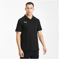 PUMA Poloshirt TEAMGOAL 23 CASUALS POLO Slim Fit Passform, Kurzarm, mit Reißverschluss, normale Kragenform schwarz L (52/54)