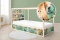 Unik Nordic Aufkleber für IKEA KURA Hochbett, Dschungel 5-Sticker-Set Oben, Bettaufkleber, Sticker für Kinderbett, Möbelfolie fürs Kinderzimmer, Bettfolie für Kinder, Set 5 Teilig