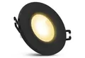 SSC-LUXon LED Außen-Deckenleuchte Einbaustrahler BEDA Schwarz IP65 mit fourSTEP 4W warmweiß Deckenlampe, Warmweiß