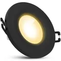Einbaustrahler BEDA Schwarz IP65 mit fourSTEP 4W warmweiß Deckenlampe Einbauspot