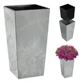 KADAX Blumentopf mit Einlage, 35 cm, Grau