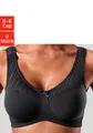 Nuance Soft-BH (Packung, 2 Stück) ohne Bügel, mit schickem Streifenmaterial, weiß+schwarz