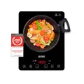 TZS First Austria Induktionskochplatte 2000W – Ultraschlankes Slim-Design & Kristallglas – Digitales Kochfeld mit Touch-Sensor, 10 Stufen & Timer – Ø 260 mm – Ideal für Camping, Garten & Büro