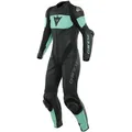 Dainese Imatra 1-Teiler Perforierte Damen Motorrad Lederkombi, schwarz-grün, Größe 40