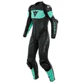 Dainese Imatra 1-Teiler Perforierte Damen Motorrad Lederkombi, schwarz/grün, 40