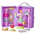 Peppa Pig Peppas Anziehspaß-Kleiderschrank Spielset, Figur, 14 Mode-Accessoires und Aufklebern, interaktives Spielzeug für Mädchen und Jungen ab 3 Jahren
