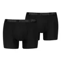 PUMA Herren Boxer Boxershorts Shorts Unterhosen Comfort Stretch 2er Pack, Farbe:Schwarz, Größe:L, Artikel:-002 Black/Phantom