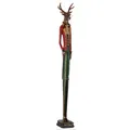 Clayre & Eef Figur Hirsch 92 cm rot/grün Polyresin Weihnachtsdeko