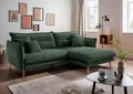 INOSIGN Ecksofa Lazio modern und bequem, schmale Armlehnen, tolle Detailverarbeitung, zwei verschiedene Fußfarben wählbar