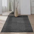 Teppich THE CARPET "Santo Plus", grau (anthrazit), B:160cm H:5mm L:220cm